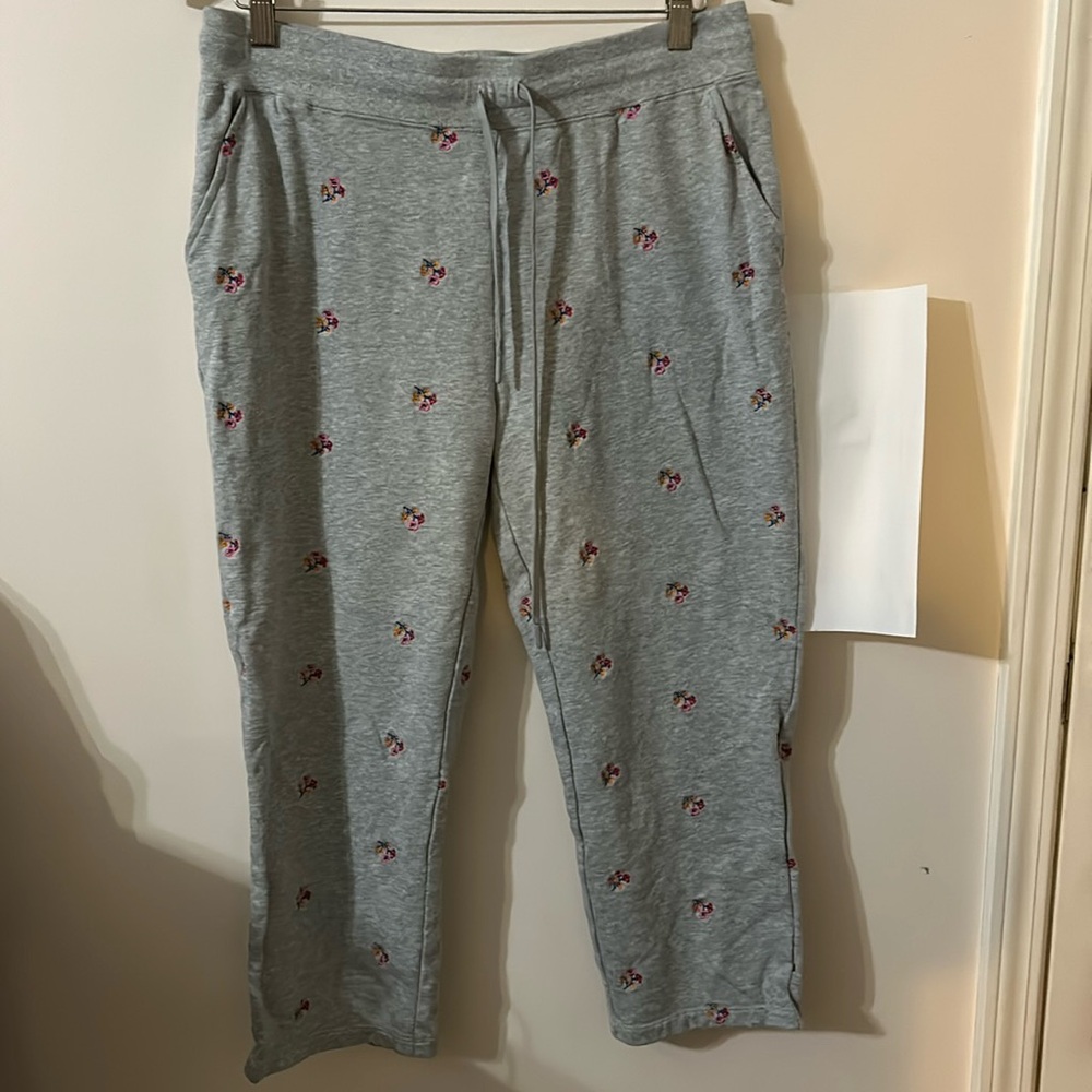 Draper James cotton sweat pants size L grey